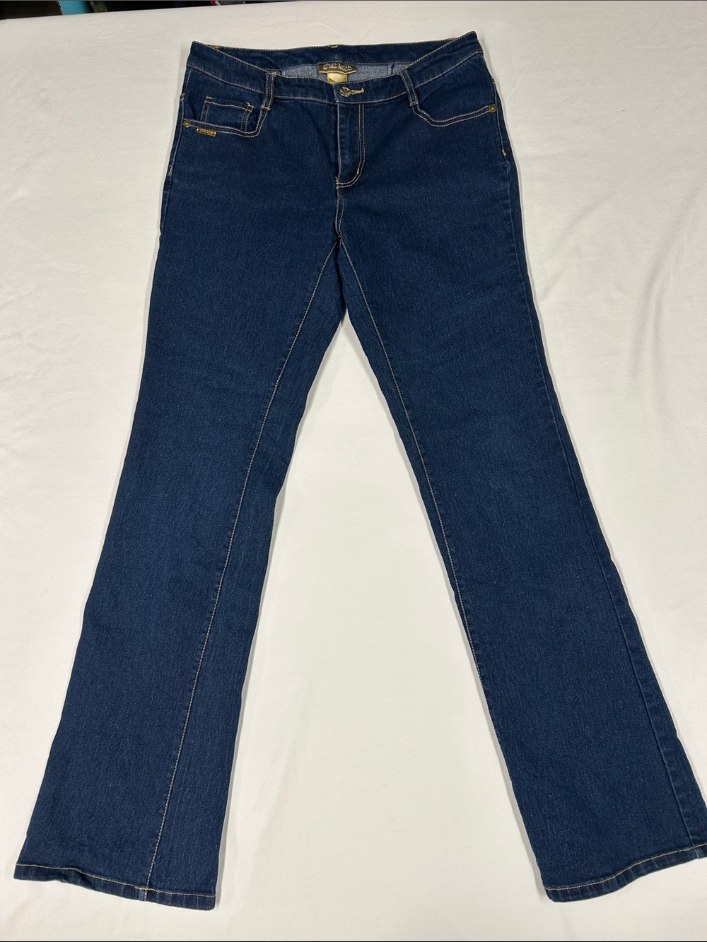 Miss Tina by Tina Knowles Dark Wash Bootcut Jeans Size 6 Contrast Stitch